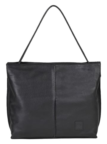 FREDs BRUDER Leder-Shopper in Schwarz - (B)40 x (H)29 x (T)11 cm