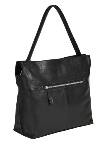 FREDs BRUDER Leder-Shopper in Schwarz - (B)40 x (H)29 x (T)11 cm