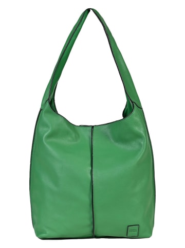 FREDs BRUDER Skórzana torebka w kolorze zielonym - 40 x 33 x 10 cm