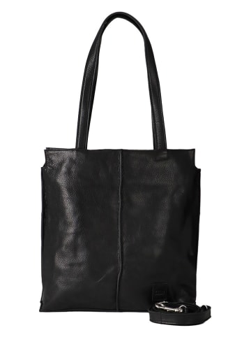 FREDs BRUDER Skórzany shopper bag w kolorze czarnym - 38 x 33 x 12 cm