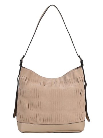 FREDs BRUDER Leren schoudertas beige - (B)33 x (H)32 x (D)17 cm
