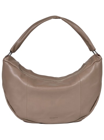 FREDs BRUDER Leder-Shopper in Taupe - (B)50 x (H)28 x (T)10 cm