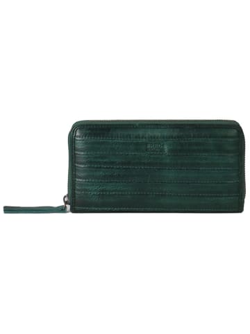FREDs BRUDER Skórzany portfel "Riffel Big" w kolorze zielonym - 19 x 10 x 2,5 cm