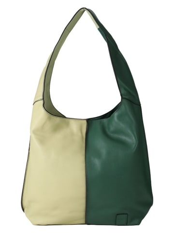 FREDs BRUDER Skórzana torebka w kolorze zielonym - 37 x 24 x 10 cm