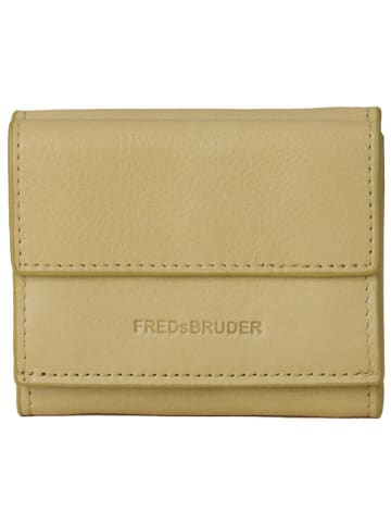 FREDs BRUDER Leder-Geldbörse "Bobonia" in Gelb - (B)10 x (H)8 x (T)2,5 cm