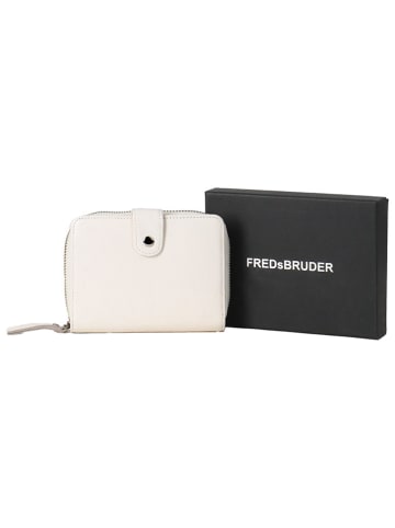 FREDs BRUDER Skórzany portfel "Millionaire" w kolorze białym - 13 x 10 x 2,5 cm