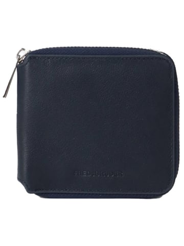 FREDs BRUDER Skórzany portfel "Fufu" w kolorze czarnym - 11 x 10 x 2,5 cm