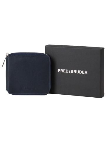 FREDs BRUDER Leder-Geldbörse "Fufu" in Schwarz - (B)11 x (H)10 x (T)2,5 cm