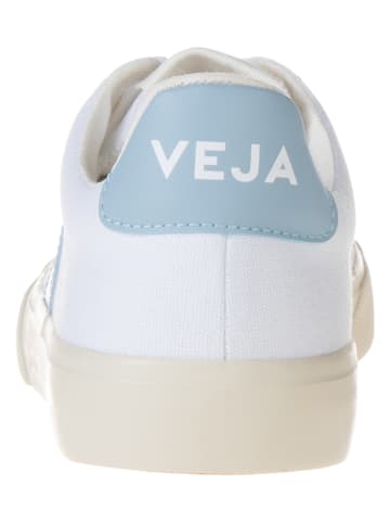 Veja Sneakers "Campo CA" in Weiß/ Hellblau