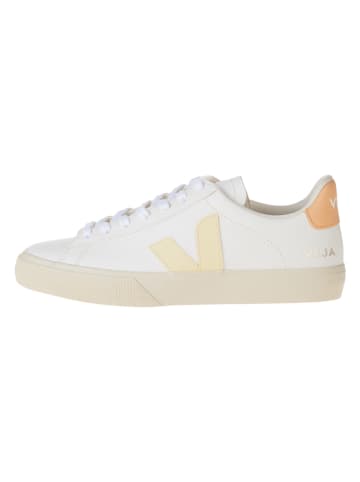 Veja Leder-Sneakers "Campo" in Weiß/ Orange