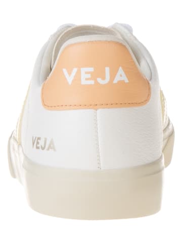 Veja Leder-Sneakers "Campo" in Weiß/ Orange