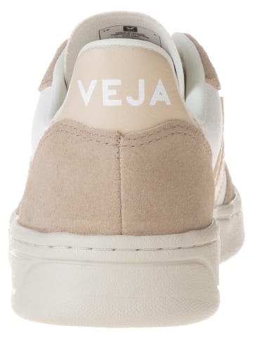 Veja Skórzane sneakersy "V 10" w kolorze biało-beżowym