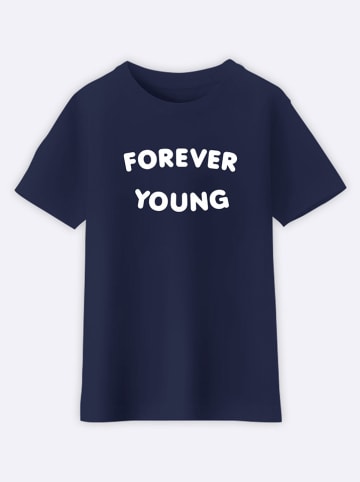 WOOOP Koszulka "Forever Young" w kolorze granatowym