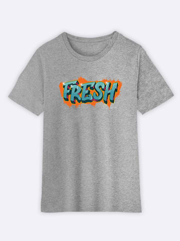 WOOOP Koszulka "Fresh Graffiti" w kolorze szarym