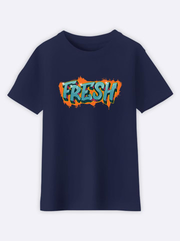 WOOOP Koszulka "Fresh Graffiti" w kolorze granatowym