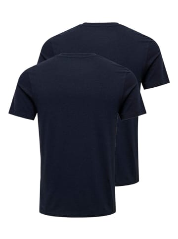 ONLY & SONS 2-delige set: shirts donkerblauw