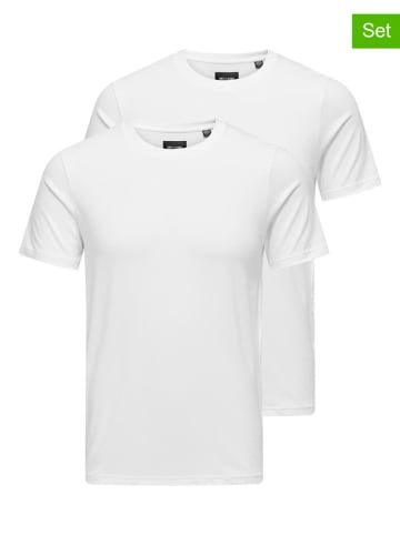 ONLY & SONS Koszulki (2 szt.) w kolorze białym