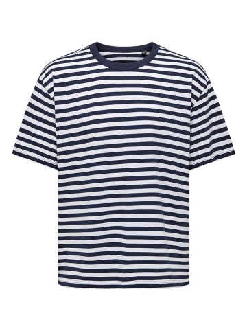 ONLY & SONS Shirt donkerblauw/wit