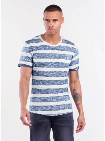 KEY LARGO Shirt "Airflow" blauw/wit