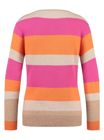 KEY LARGO Sweter "Clear" w kolorze beżowo-różowo-pomarańczowym