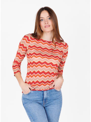 KEY LARGO Sweter "Donna" w kolorze beżowo-różowo-pomarańczowym