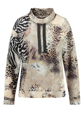 KEY LARGO Sweatshirt "Lion" beige/zwart