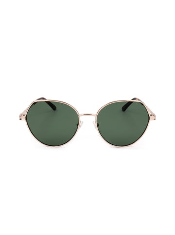 Karl Lagerfeld Damskie okulary przeciwsłoneczne w kolorze złoto-zielonym