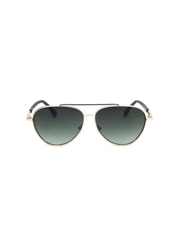 Karl Lagerfeld Męskie okulary przeciwsłoneczne w kolorze złoto-czarno-ciemnozielonym