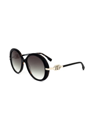 Karl Lagerfeld Damen-Sonnenbrille in Schwarz-Gold/ Grau