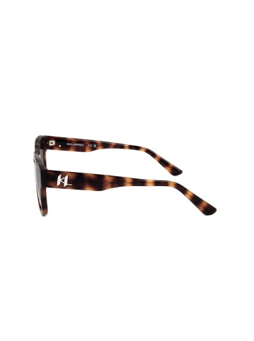 Karl Lagerfeld Unisekszonnebril grijs-oranje/donkerblauw
