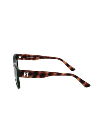 Karl Lagerfeld Okulary przeciwsłoneczne unisex w kolorze ciemnozielonym