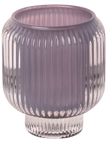 IHR Świecznik w kolorze fioletowym - wys. 9 x Ø 8 cm