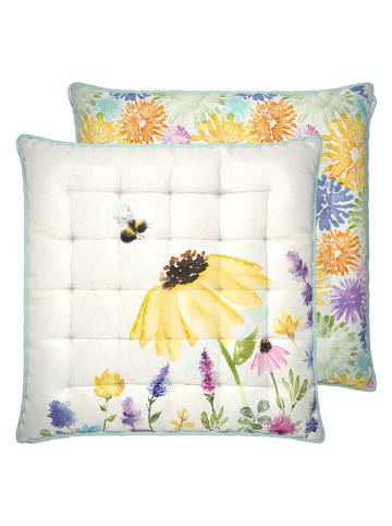 IHR Poduszka "Summer Bees" w kolorze białym ze wzorem do siedzenia - 45 x 45 cm