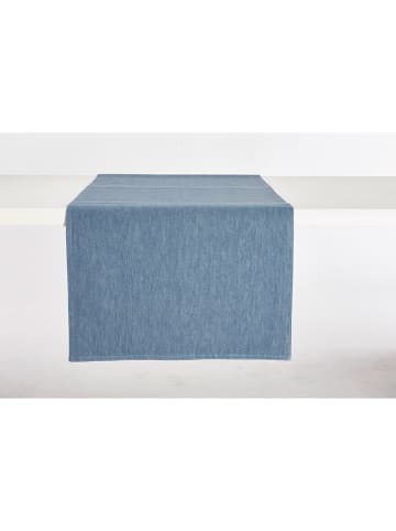 IHR Tafelloper "Luca" blauw - (L)45 x (B)150 cm
