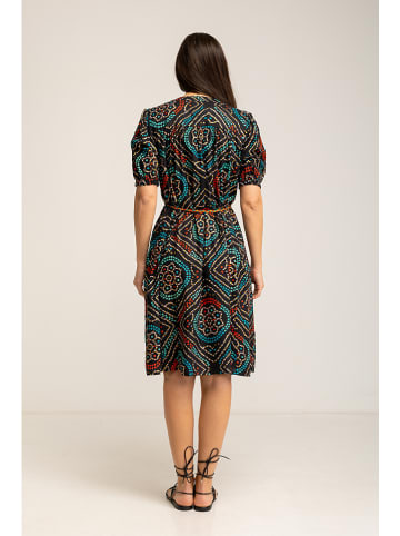 Peace & Love Kleid in Schwarz/ Bunt