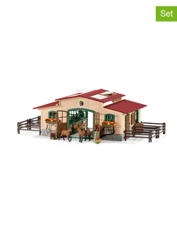 Schleich 96-delige set: speelfiguren "Paardenstal met paarden" - vanaf 3 jaar