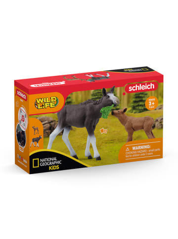 Schleich 3er-Set: Spielfiguren "Moose with Calf" - ab 3 Jahren