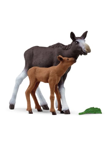 Schleich 3er-Set: Spielfiguren "Moose with Calf" - ab 3 Jahren