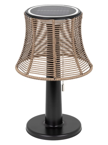 Garden Hero LED-Solar-Tischleuchte in Schwarz/ Gold - (H)33 x Ø 21 cm