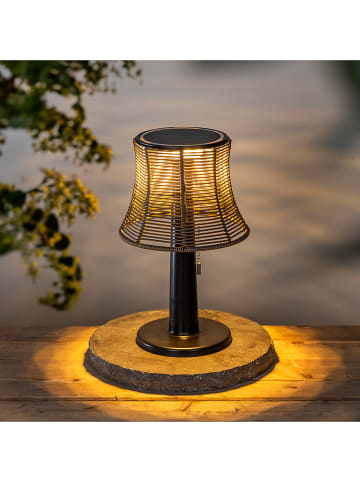 Profigarden Solarna lampa stojąca LED w kolorze czarno-złotym - wys. 33 x Ø 21 mm