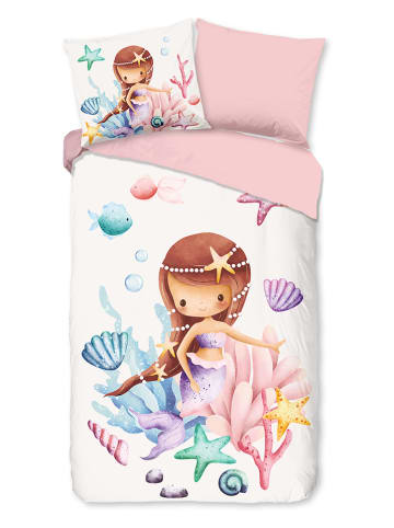 Pure Microvezel beddengoedset "Lucy" wit/lichtroze