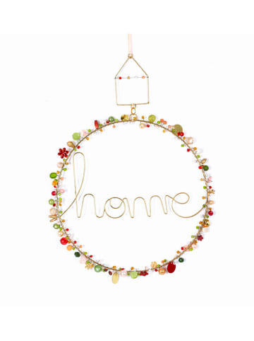 Overbeck and Friends Decoratieve hanger "Tara" lichtroze/groen - Ø 22 cm