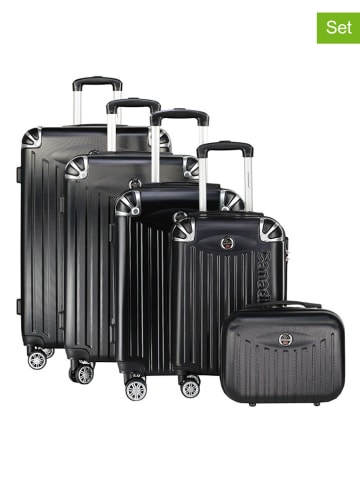 Canadian Peak 5tlg. Hardcase-Trolleyset "Softlesseak" in Schwarz