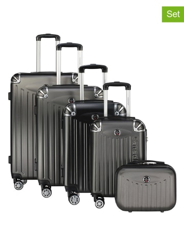 Canadian Peak 5-delige hardcase-trolleyset "Softlesseak" antraciet
