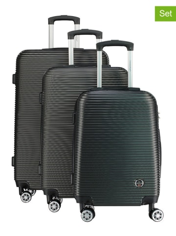 Canadian Peak 3tlg. Hardcase-Trolleyset "Solomuneak" in Anthrazit
