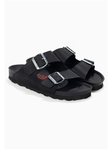 BAYTON Leren slippers "Atlas" zwart