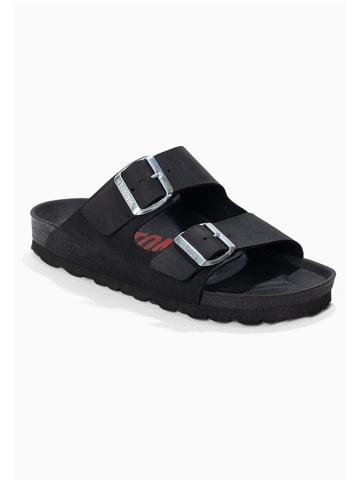 BAYTON Leren slippers "Atlas" zwart