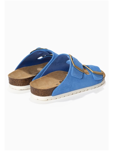 BAYTON Leren slippers "Alicante" blauw