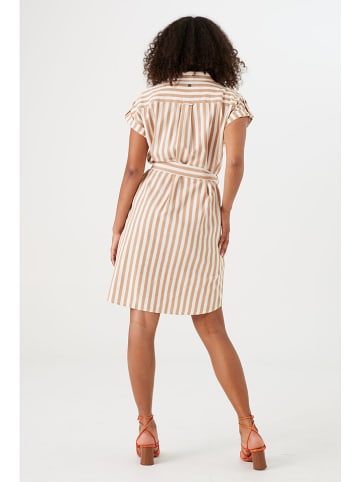 Garcia Kleid in Beige/ Weiß