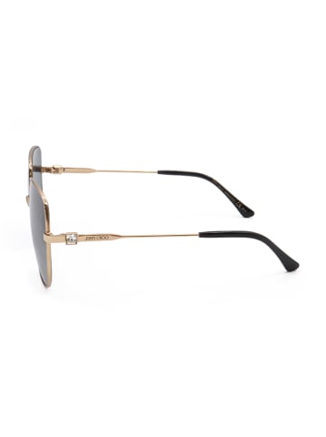 Jimmy Choo Damskie okulary przeciwsłoneczne w kolorze złoto-niebieskim